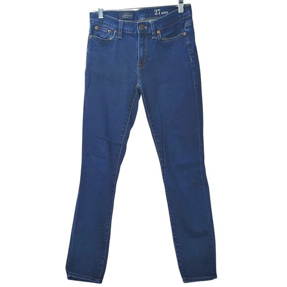 J. Crew Denim - J. Crew Toothpick Y2K Slim Dark Wash Jeans Size 27 Low Rise Gorpcore Blue Denim